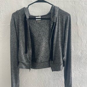 Bombshell sportswear - Gray Women's Cropped Hoodie
